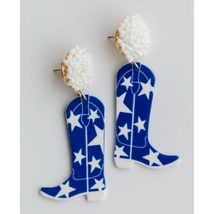 Michelle McDowell Blue Boots Earrings